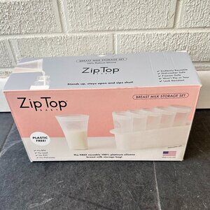Zip Top Breast Milk Silicone Storage Bags, NIB